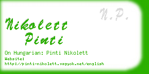 nikolett pinti business card